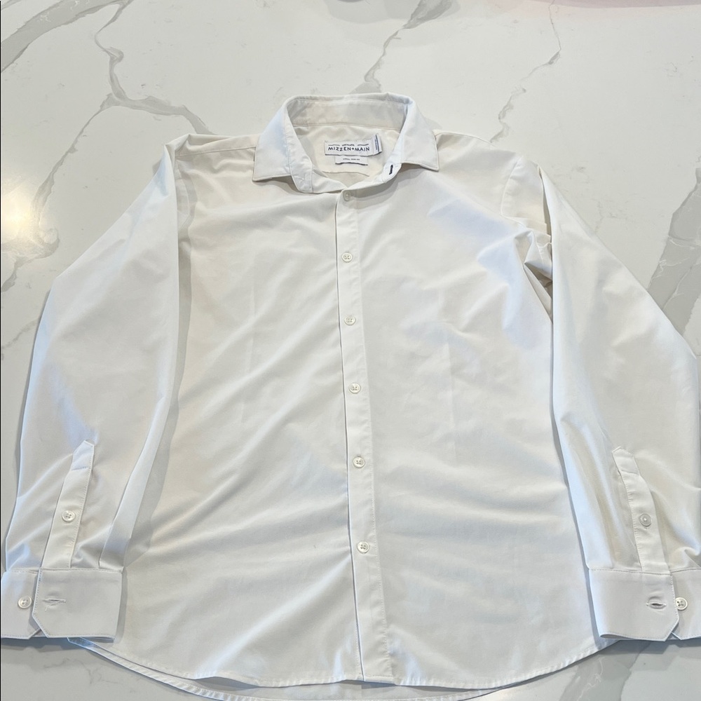 Mizzen + Main Men's White Dress Shirt